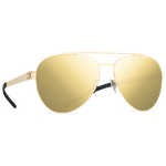 Титановые солнцезащитные очки GRESSO California - авиаторы / золотые - изображение
