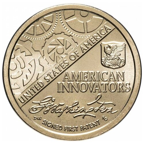 США 1 доллар 2018 Первый патент. Американские инновации P сша 1 доллар 2018 первый патент американские инновации d