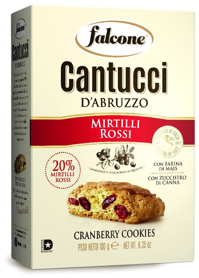 Печенье FALCONE Cantucci D'Abruzzo с клюквой 180 г