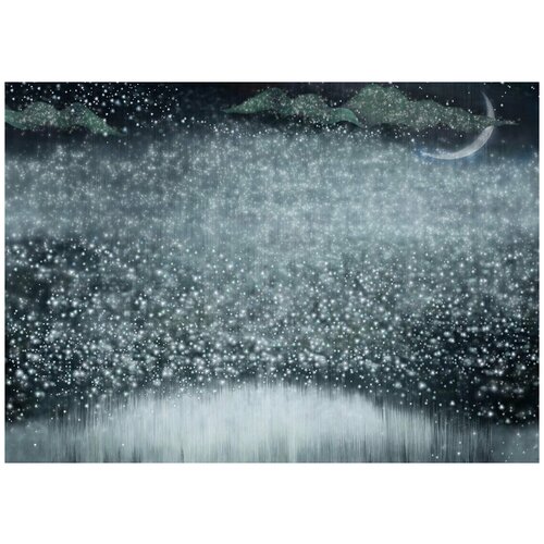 Волшебная ночь сепия - Виниловые фотообои, (211х150 см) медузы сепия виниловые фотообои 211х150 см