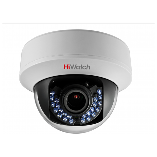 HiWatch DS-T107 28-12 mm 1Мп внутренняя купольная HD-TVI камера с ИК-подсветкой до 30м 385400₽