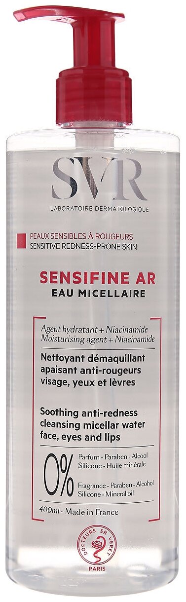 SVR мицеллярная вода для снятия макияжа Sensifine AR, 400 мл