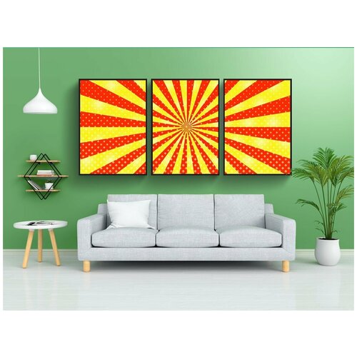 фото Набор модулных постеров для интерьера "полутоновые звездообразования, комикс бумага, звездообразования" 60x90 см. в тубусе, без рамки lotsprints