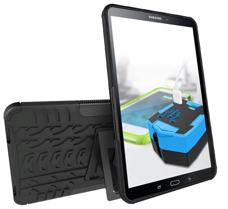 Чехол-бампер MyPads для Samsung Galaxy Tab A 10.1 2016 SM-T580/T585C/T585 противоударный усиленный ударопрочный черный