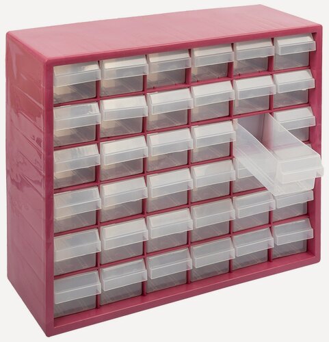 Изображение товара Органайзер пластиковый с выдвижными ячейками "Gamma" ОМ-036 бордовый