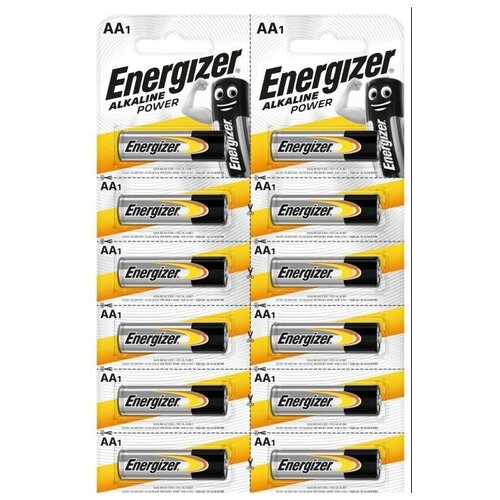 Батарейки Energizer Power, AA/LR6 (12 штук) батарейки 8шт energizer lr6 aa max 1 5в