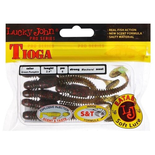 фото Виброхвост lj pro series tioga съедобный 8,64 см pa03, (набор 6 шт) 6967709 lucky john