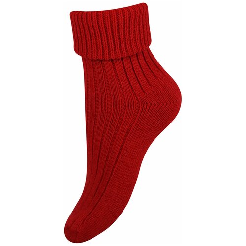 фото Женские носки mademoiselle средние, вязаные, размер unica (35-40), красный
