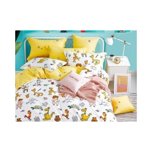 фото Asabella комплект постельного белья 1,5-спальный, печатный сатин 1358-4s