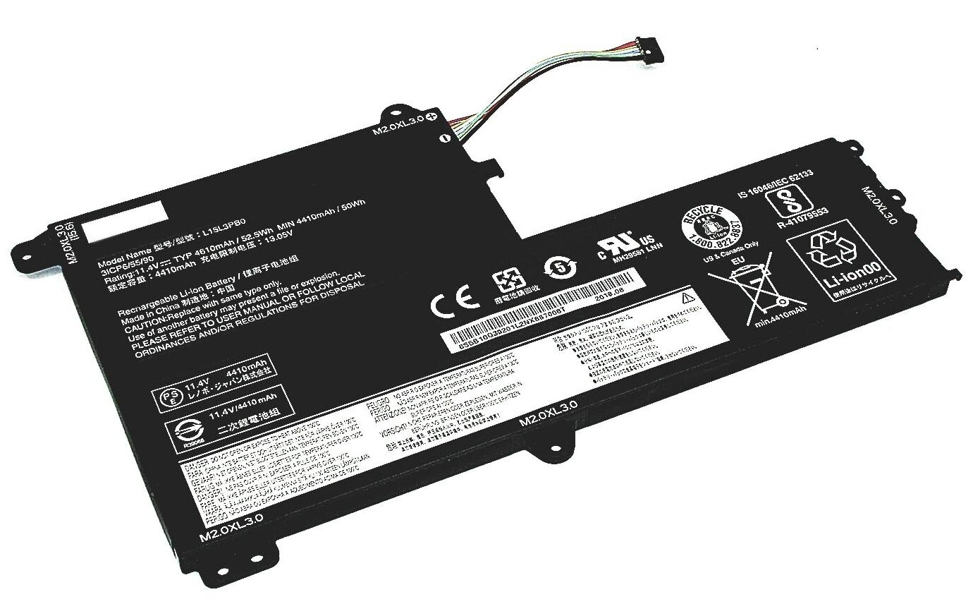 Аккумуляторная батарея для ноутбука Lenovo Ideapad 330S-15IKB (L15L3PB0) 11.4V 4610mAh