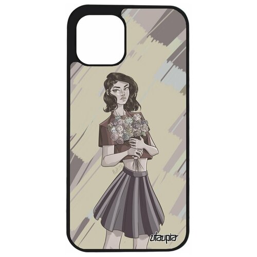фото Чехол на смартфон apple iphone 12 pro, "девушка и цветы" аниме портрет utaupia