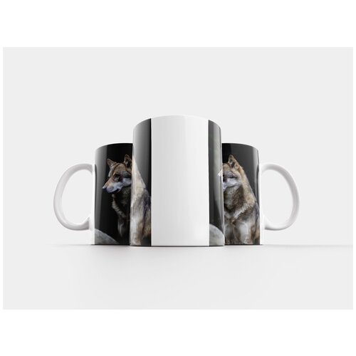 фото Кружка "волк, лицо, шерсть" 320 мл lotsprints