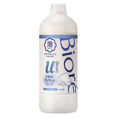 KAO Мыло-пенка для душа с освежающим ароматом з/б - Biore u foaming body wash pure savon, 450мл