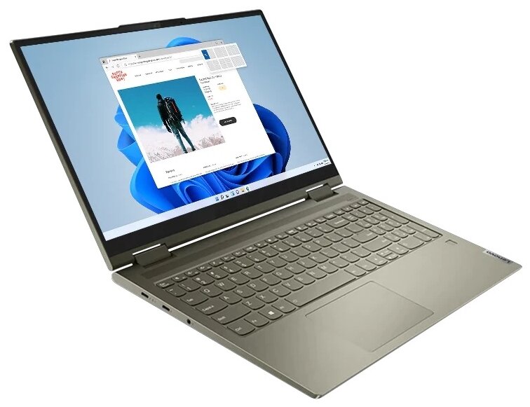 Ноутбук-трансформер Lenovo Yoga 7 15ITL5 темно-зеленый