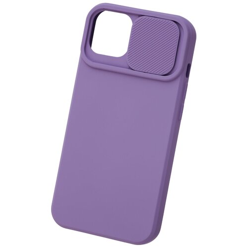 Панель пластиковая Unbroke для iPhone 13, Soft case with camera slider, фиолетовая