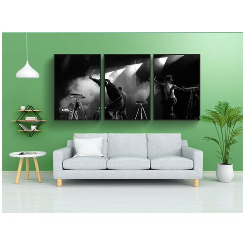 фото Набор модулных постеров для интерьера "сцена, ударные, представление" 60x90 см. в тубусе, без рамки lotsprints