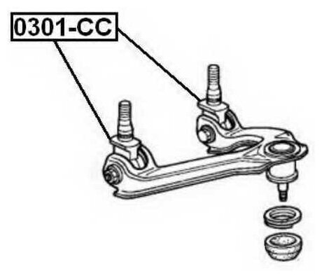 Сайлентблок верхнего рычага подвески Asva 0301CC