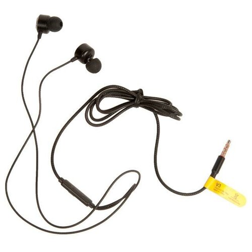 Гарнитура наушники-вкладыши Celebrat V3 внутриканальные микрофон кнопка ответа кабель 12м черный 86900₽