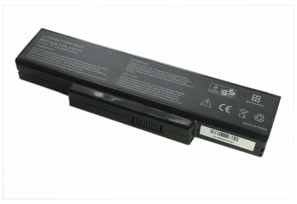 Аккумулятор (Батарея) для ноутбука Asus A9 F2 F3 Z94 G50 (A32-Z94) 11.1v 5200mAh REPLACEMENT черная