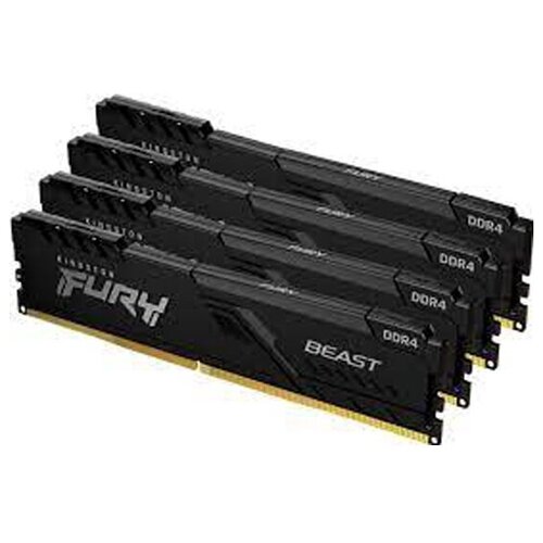 Оперативная память Kingston DDR4 128Gb 4x32Gb 3600 MHz pc-28800 FURY Beast Black KF436C18BBK4128 4666300₽