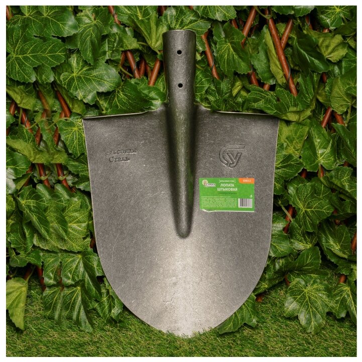 Лопата садовая штыковая ЛКО рельсовая сталь `Урожайная сотка` универсальная без черенка