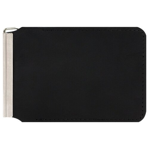 фото Зажим для купюр кожевенная мануфактура черно-коричневый, в деревянной упаковке (zhm_11111)