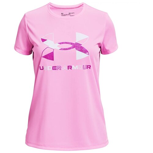 фото Футболка under armour tech graphic big logo ss tee голубой yxl 1363384-441