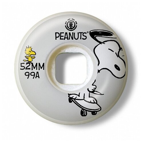 фото Набор из 4 колес для скейтборда element peanuts squad 52 mm, цвет белый, размер one size