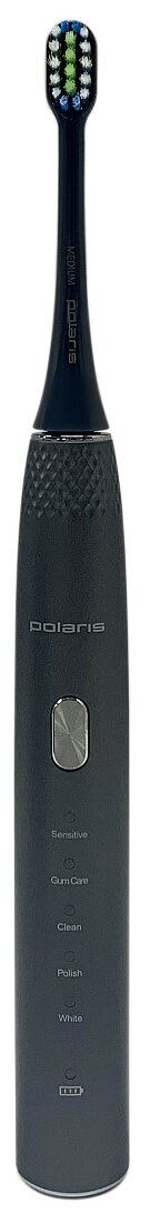 Зубная щетка электрическая Polaris PETB 0701 TC, с дополнительными насадками, графитовая