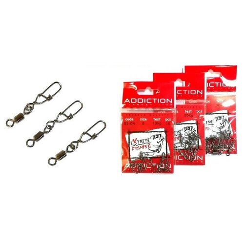 фото Extreme fishing, карабин с вертлюгом, арт.51-04, №4, 8шт.