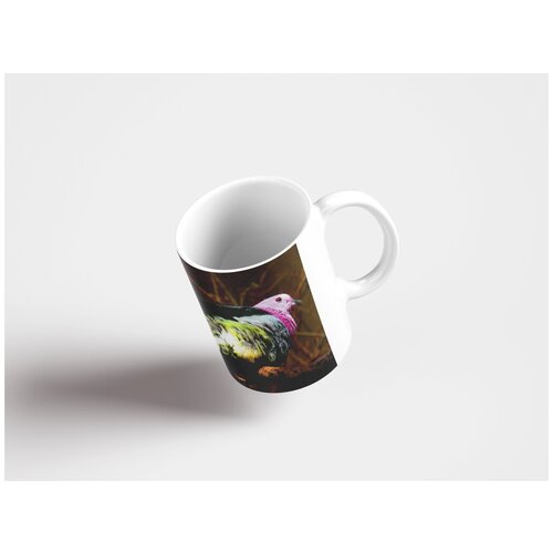 фото Кружка "голубь, птица, разноцветный 320 мл. белая" lotsprints