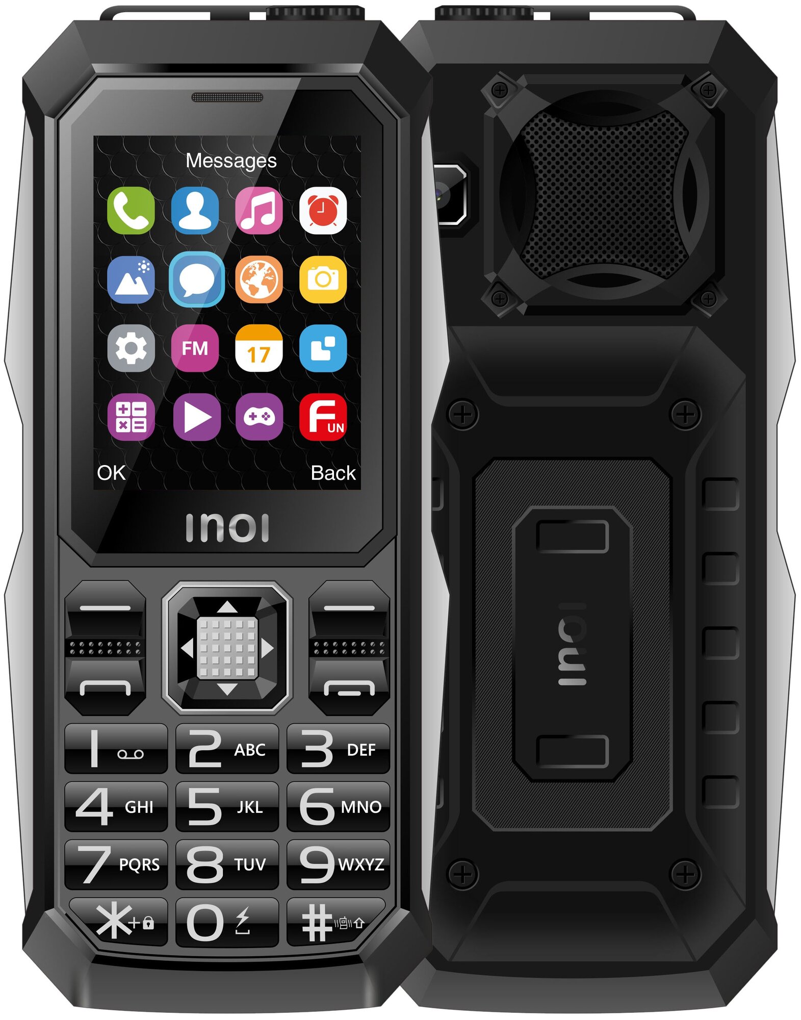 Сотовый телефон INOI 246Z серебристый (3*SIM, 2,4", 320х240, 4750 мАч, micro SD до 16 Гб, 0,1Мп, FM)