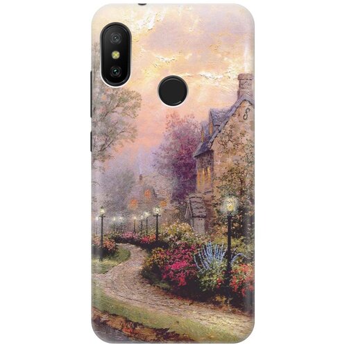 фото Re:pa накладка transparent для xiaomi mi a2 lite / redmi 6 pro с принтом "сиреневый вечер"