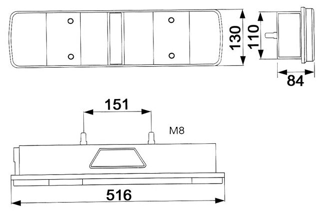 TANGDE TD02-52-002R Фонарь задний семисекционный Scania 4-сер. правый