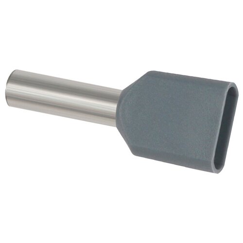 005856 GLW НШВИ (2) 4-12, изол. PP, цвет серый, двойной наконечник штыревой втулочный изолированный