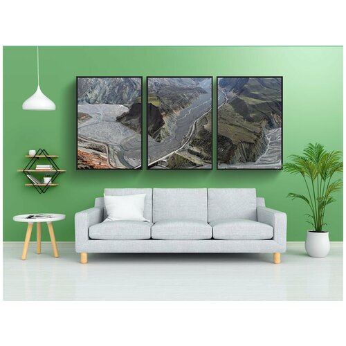 фото Набор модулных постеров для интерьера "природа, хуншань гранд-каньон, шахты" 60x90 см. в тубусе, без рамки lotsprints