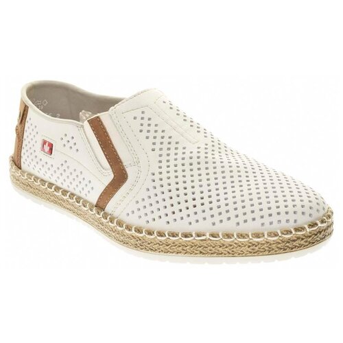 фото Туфли rieker мужские летние, размер 44, цвет белый, артикул b5297-80
