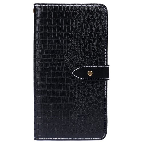 фото Чехол-книжка mypads для alcatel 1s (2020) 5028y с фактурной прошивкой рельефа кожи крокодила с застежкой и визитницей черный