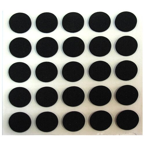 Подпятники мебельные противоскользящие fix-o-moll самоклеящиеся d15 мм черные 25 шт