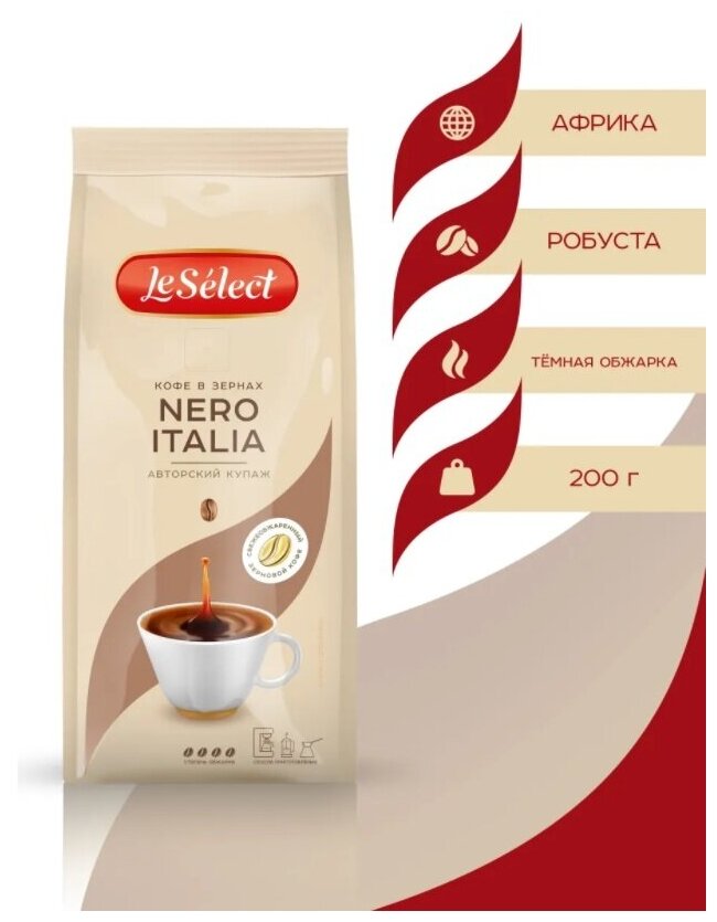 Кофе молотый Le Select Espresso Crema 200г Глобалфудкомпани - фото №2