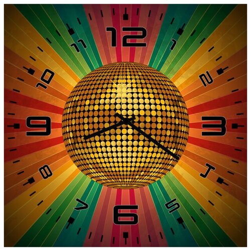 фото Svs настенные часы svs 3502457 золотая сфера