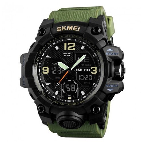 фото Часы мужские skmei 1155b - army green