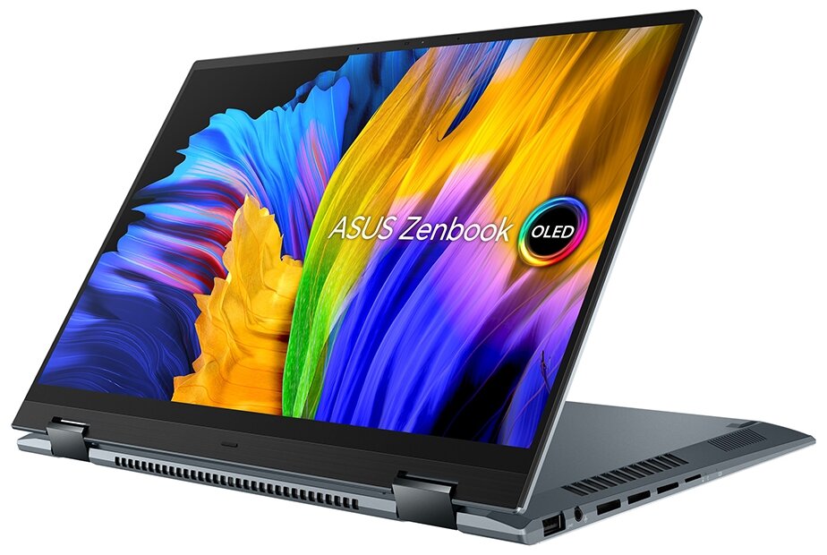 14 Ноутбук ASUS ZenBook 14 Flip OLED UP5401EA-KN044T 2880x1800 Intel Core i5 1135G7 24 ГГц RAM 8 ГБ SSD 512 ГБ Intel Iris Xe Graphics Windows 10 Home 90NB0V41-M00780 серый
