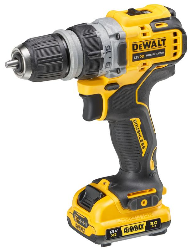 Дрель-шуруповерт DEWALT DCD703L2T 12В XR с набором из 4-х насадок - фото №3