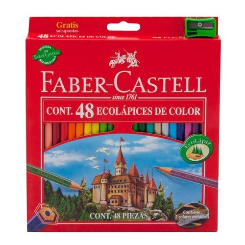 фото Набор цветных карандашей "рыцари", 48 цветов, точилка faber-castell