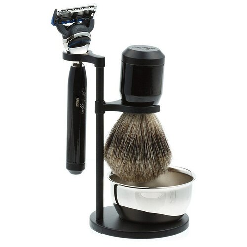 Бритвенный набор IL CEPPO Firenze 3 предмета, черный глянец