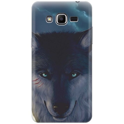 фото Re:pa накладка transparent для samsung galaxy j2 prime с принтом "взгляд волка"