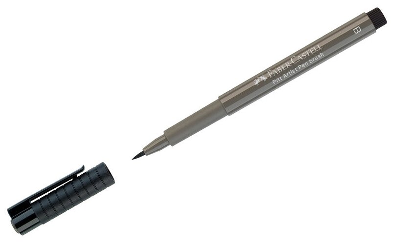 Ручка капиллярная Faber-Castell "Pitt Artist Pen Brush" цвет 273 теплый серый IV, кистевая, 10 шт.