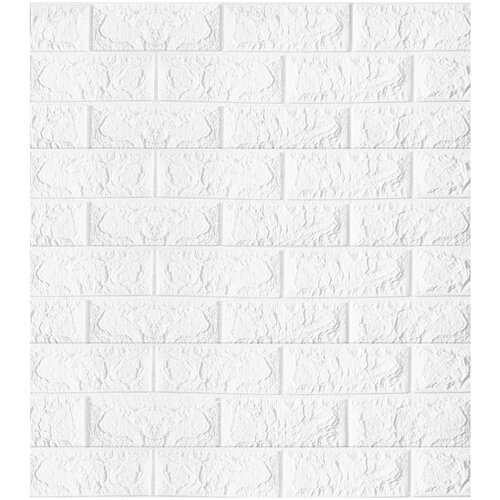Рельефные панели для стен (на клейкой основе). 1 шт. Белый.