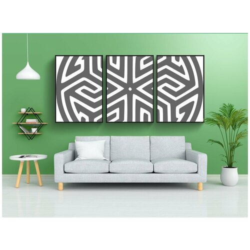 фото Набор модулных постеров для интерьера "мотив, арабский, орнамент" 60x90 см. в тубусе, без рамки lotsprints